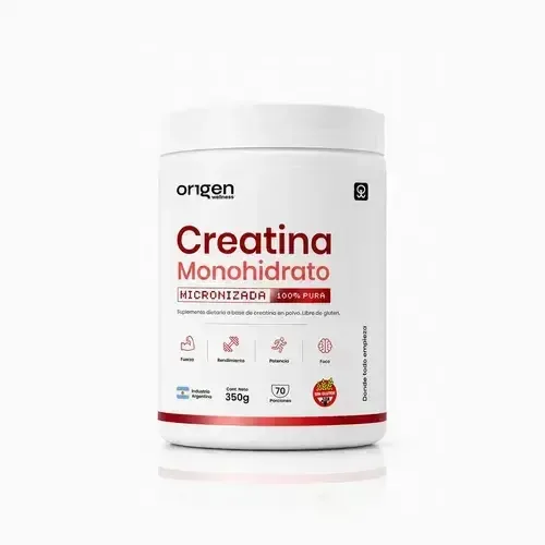 Creatina Monohidrato Micronizada 350g Sin Sabor